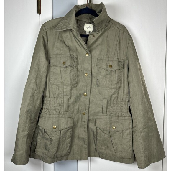 J.Jill Womens Cargo Utility Jacket - Missing Belt Size M - Picture 6 of 8